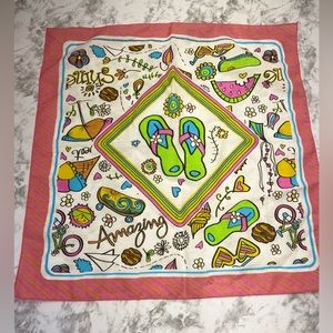 2014 Kellogg’s Brownie Cookie Sandal Fun Summer Pink Green White scarf